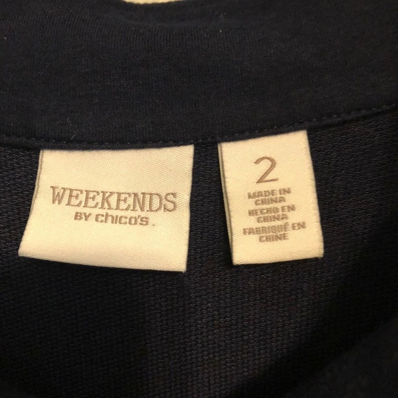 Women's Weekends By Chico's studded Jacket - Picture 6 of 8